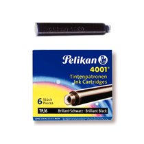 Tinta Para Plumas Pelikan Negra Caja 6 Cartuchos