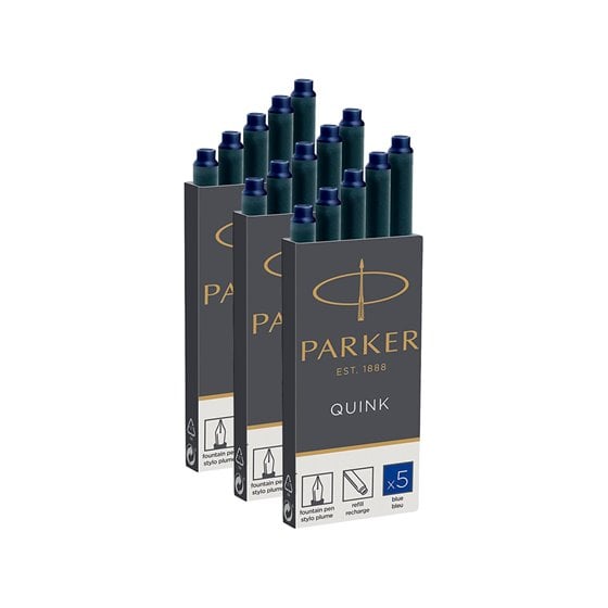 Tinta Estilografica Parker Negra Caja De 5 Cartuchos