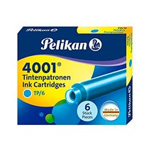 Tinta Estilografica Pelikan Tp6 Turquesa Caja De 6 Cartuchos