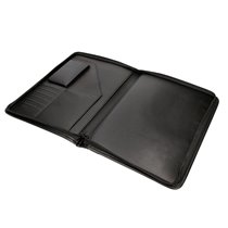 Carpeta Portafolios Cremallera Con Bolsa Para Movil Y Tarjetero Color Negro 260X355 Mm