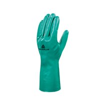 Guantes Deltaplus Tratado En Nitrilo Flocado De Algodon Especial Para Trabajos Con Liquidos Quimicos Talla 9
