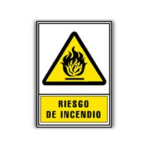 Pictograma Archivo 2000 Riesgo De Incendio Pvc Amarillo Luminiscente 210X297 Mm
