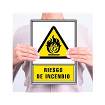 Pictograma Archivo 2000 Riesgo De Incendio Pvc Amarillo Luminiscente 210X297 Mm