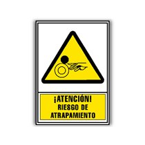 Pictograma Archivo 2000 Atencion Riesgo De Atrapamiento Pvc Amarillo Luminiscente 210X297 Mm