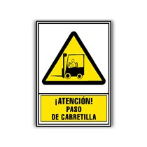 Pictograma Archivo 2000 Atencion Paso De Carretilla Pvc Amarillo Luminiscente 210X297 Mm