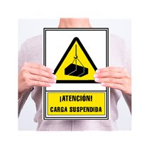 Pictograma Archivo 2000 Atencion Carga Suspendida Pvc Amarillo Luminiscente 210X297 Mm
