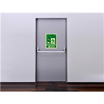 Pictograma Archivo 2000 Salida Emergencia Escalera Sube Izquierda Pvc Verde Luminiscente 224X300 Mm