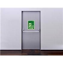Pictograma Archivo 2000 Salida Emergencia Escalera Sube Derecha Pvc Verde Luminiscente 224X300 Mm