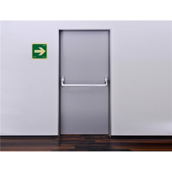 Pictograma Archivo 2000 Flecha Derecha Pvc Verde Luminiscente 224X224 Mm