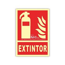 Pictograma Archivo 2000 Extintor Pvc Rojo Luminiscente 210X300 Mm
