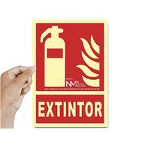 Pictograma Archivo 2000 Extintor Pvc Rojo Luminiscente 210X300 Mm