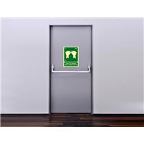 Pictograma Archivo 2000 Empujar Barra Para Abrir Puerta Pvc Verde Luminiscente 224X300 Mm