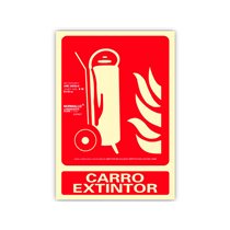 Pictograma Archivo 2000 Carro Extintor Pvc Rojo Luminiscente 210X300 Mm