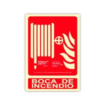 Pictograma Archivo 2000 Boca De Incendio Pvc Rojo Luminiscente 210X300 Mm