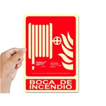 Pictograma Archivo 2000 Boca De Incendio Pvc Rojo Luminiscente 210X300 Mm