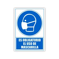 Pictograma Archivo 2000 Obligatorio El Uso De Mascarilla Pvc Color Azul 210X297 Mm