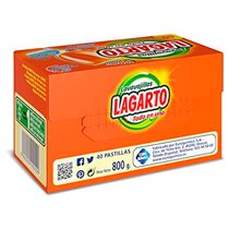 Pastilla Lavavajillas Lagarto Todo En Uno Abrillanta Desincrusta Y Protege Sin Prelavado Caja De 40 Unidades