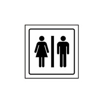 Pictograma Syssa Señal De Aseos Caballeros-Señoras En Pvc 105X105 Mm