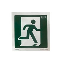 Pictograma Syssa Señal De Salida De Emergencia Derecha En Pvc Fotoluminiscente 224X224 Mm