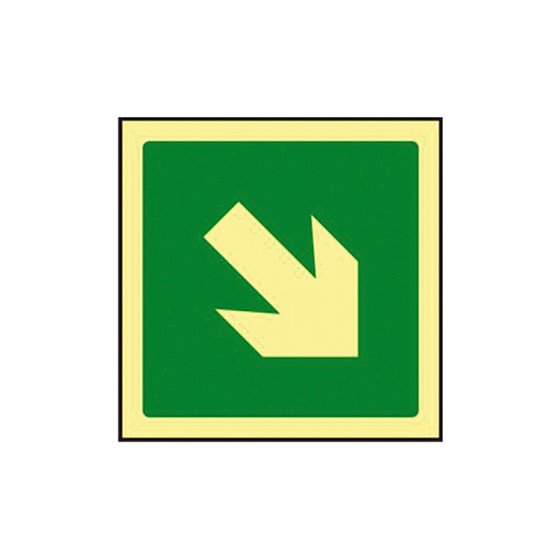 Pictograma Syssa Señal De Via De Evacuacion En Pvc Fotoluminiscente 224X224 Mm