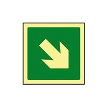 Pictograma Syssa Señal De Via De Evacuacion En Pvc Fotoluminiscente 224X224 Mm