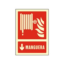 Pictograma Syssa Señal De Manguera En Pvc Fotoluminiscente 210X297 Mm