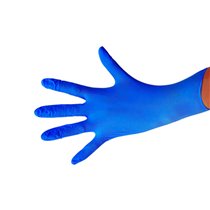 Guantes De Nitrilo Desechable Sensitive Sin Polvo Talla L Grande Color Azul Caja De 100 Unidades
