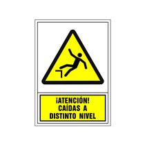 Pictograma Syssa Señal De Advertencia Atencion! Caidas A Distinto Nivel En Pvc 245X345 Mm