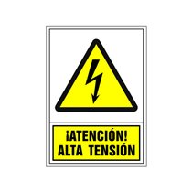 Pictograma Syssa Señal De Advertencia Atencion! Alta Tension En Pvc 245X345 Mm