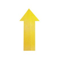 Simbolo Adhesivo Durable Pvc Forma De Flecha Para Delimitacion Suelo Amarillo 200X100X0,7 Mm Pack De 10