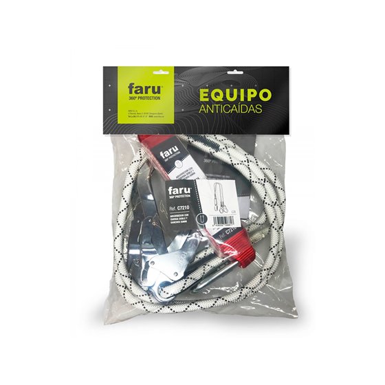 Anticaidas Cuerda Faru Con Gancho 50 Mm