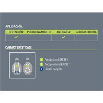 Arnes Anticaidas Faru Dorsal Y Esternal Basico Con Enganche Cincha 45 Mm
