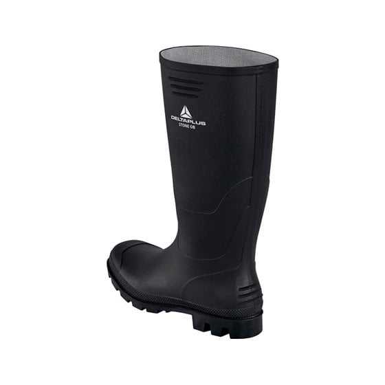 Botas Deltaplus De Seguridad Stone Pvc Negro Suela De Tacos Talla 44