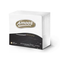 Servilleta Celulosa Amoos Luxury 40X40 Cm 2 Capas Paquete De 50 Unidades