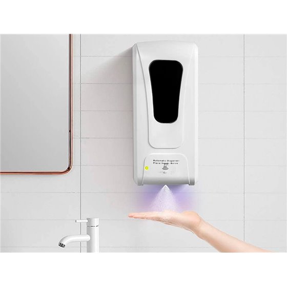 Dispensador Para Gel Y Jabon Q-Connect Automatico Con Sensor 1000 Ml 13X11,5X27 Cm Color Blanco