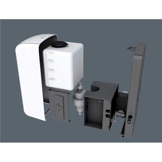 Dispensador Para Gel Y Jabon Q-Connect Automatico Con Sensor 1000 Ml 13X11,5X27 Cm Color Blanco