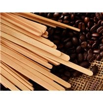 Paletina Agitadora De Madera 14 Cm Para El Cafe Con Funda Individual Bolsa De 1000 Unidades