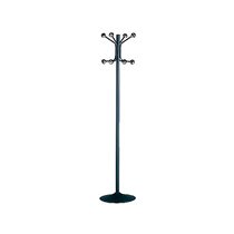 Perchero Metalico Pie 8 Colgadores Color Negro 177X38 Cm