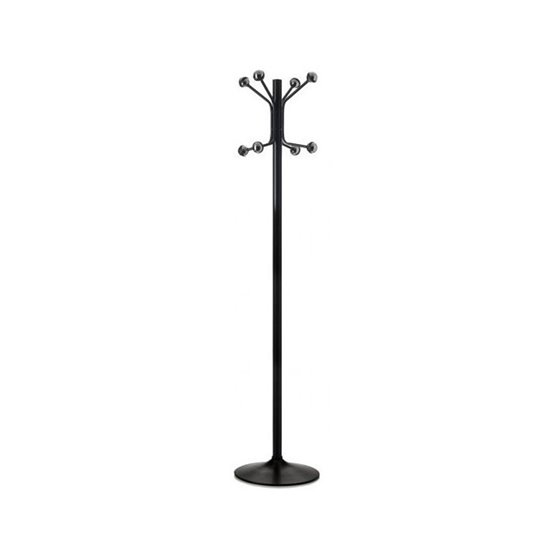 Perchero Metalico Pie 8 Colgadores Color Negro 177X38 Cm