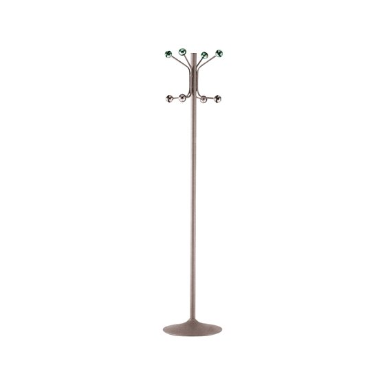 Perchero Metalico Pie 8 Colgadores Color Gris 177X38 Cm