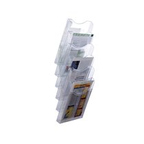 Expositor Mural Archivo 2000 De Pared 6 Bandejas Din A4 Transparente 155X239X665 Mm Separadores Moviles Ajustables