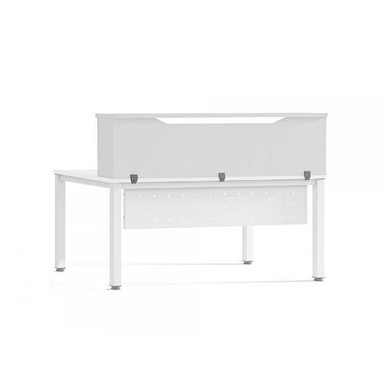 Mostrador De Altillo Rocada Valido Para Mesas Work Metal Executive 140X30X40 Cm Acabado Aw04 Blanco/Blanco