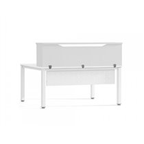 Mostrador De Altillo Rocada Valido Para Mesas Work Metal Executive 140X30X40 Cm Acabado Aw04 Blanco/Blanco