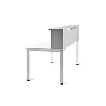 Mostrador De Altillo Rocada Valido Para Mesas Work Metal Executive 100X30X40 Cm Acabado An02 Gris/Gris