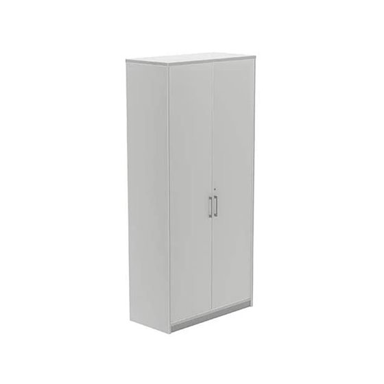 Armario Rocada Con Cuatro Estantes Y Dos Puertas Serie Store 195X90X45 Cm Acabado Ab02 Aluminio/Gris