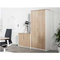 Armario Rocada Con Cuatro Estantes Y Dos Puertas Serie Store 195X90X45 Acabado Aa01 Haya/Haya