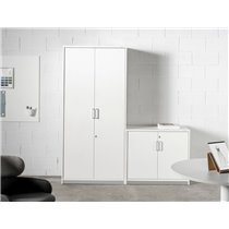 Armario Rocada Con Cuatro Estantes Y Dos Puertas Serie Store 195X90X45 Acabado Aa01 Haya/Haya