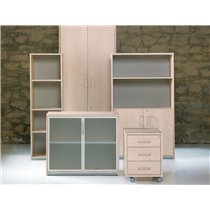 Armario Rocada Con Cinco Estantes Serie Store 195X90X45 Cm Acabado Aa01 Haya/Haya