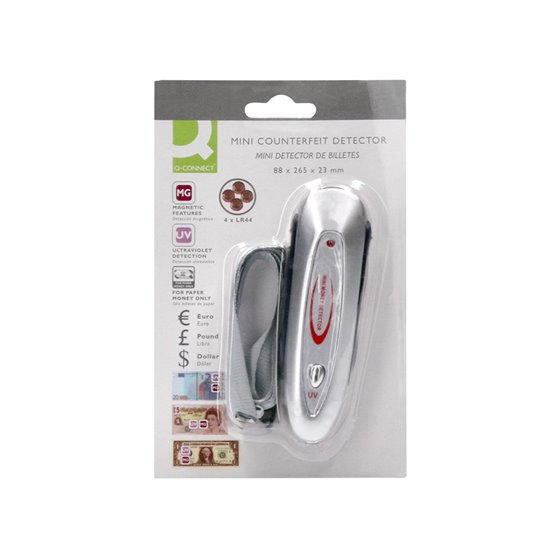 Detector Q-Connect De Billetes Falsos De Bolsillo