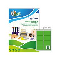 Etiqueta Adhesiva Tico Verde Fluor Permanente Fsc Laser/ Inkjet/Fotocopia 99,1X34 Mm Caja De 1120 Unidades